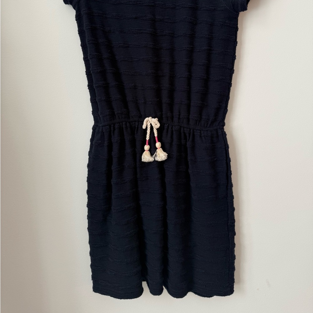 Abercrombie Kids Girls Navy Textured Dress size 15/16 | Stretch Waist Casual - Picture 7 of 7